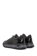 Erkek Siyah Bağcıklı Deri Casual Sneaker | Derimod Erkek Siyah Bağcıklı Deri Casual Sneaker | Derimod