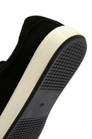 Erkek Siyah Süet Deri Sneaker | Derimod Erkek Siyah Süet Deri Sneaker | Derimod