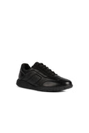 Geox Men's Black Spherica Ec2 Lace-Up Leather Casual Sneaker | Derimod Geox Men's Black Spherica Ec2 Lace-Up Leather Casual Sneaker | Derimod