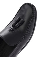Men's Black Tasseled Leather Casual Loafer | Derimod Men's Black Tasseled Leather Casual Loafer | Derimod