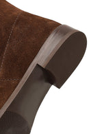 Women's Brown Suede Leather Boot | Derimod Women's Brown Suede Leather Boot | Derimod