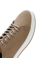 Men's Beige Lace-Up Nubuck Leather Sneaker | Derimod Men's Beige Lace-Up Nubuck Leather Sneaker | Derimod
