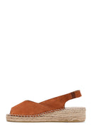 Women's Orange Suede Espadrille Sandals | Derimod Women's Orange Suede Espadrille Sandals | Derimod