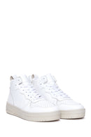 Kadın Beyaz Deri Bilekli Sneaker | Derimod Kadın Beyaz Deri Bilekli Sneaker | Derimod