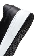 Men's Black Lace-up Leather Sneaker | Derimod Men's Black Lace-up Leather Sneaker | Derimod