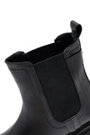 Woman Black Thick Sole Leather Chelsea Boots | Derimod Woman Black Thick Sole Leather Chelsea Boots | Derimod