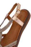 Woman Pink Stone Sandals | Derimod Woman Pink Stone Sandals | Derimod