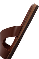 Women's Brown Leather Slippers | Derimod Women's Brown Leather Slippers | Derimod