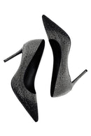 Kadın Siyah Taşlı İnce Topuklu Deri Stiletto | Derimod Kadın Siyah Taşlı İnce Topuklu Deri Stiletto | Derimod