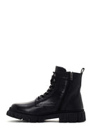Men's Black Zippered Leather Casual Boots | Derimod Men's Black Zippered Leather Casual Boots | Derimod