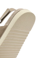 Women's Beige Strappy Suede Leather Sandals | Derimod Women's Beige Strappy Suede Leather Sandals | Derimod