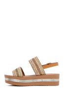 Women's Brown Thick Soled Braided Sandals | Derimod Women's Brown Thick Soled Braided Sandals | Derimod