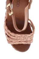 Women's Wedge Heeled Straw Sandals | Derimod Women's Wedge Heeled Straw Sandals | Derimod