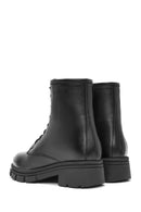 Women's Black Zippered Leather Boots | Derimod Women's Black Zippered Leather Boots | Derimod