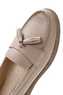 Kadın Vizon Püsküllü Deri Comfort Loafer | Derimod Kadın Vizon Püsküllü Deri Comfort Loafer | Derimod