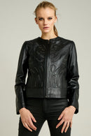 Marisa Women's Leather Jacket | Derimod Marisa Women's Leather Jacket | Derimod