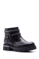 Women's Studded Detailed Leather Boots | Derimod Women's Studded Detailed Leather Boots | Derimod