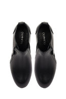 Women's Black Thick Heeled Leather Boots | Derimod Women's Black Thick Heeled Leather Boots | Derimod