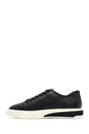 Erkek Siyah Bağcıklı Kalın Tabanlı Deri Sneaker | Derimod Erkek Siyah Bağcıklı Kalın Tabanlı Deri Sneaker | Derimod