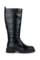 Geox Women's Black Iridea Leather Boots | Derimod Geox Women's Black Iridea Leather Boots | Derimod