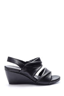 Women's Wedge Heeled Leather Sandals | Derimod Women's Wedge Heeled Leather Sandals | Derimod