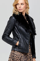 Tisha Women's Leather Jacket | Derimod Tisha Women's Leather Jacket | Derimod