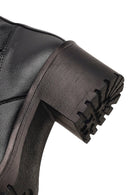 Women's Black Zippered Thick Heeled Boots | Derimod Women's Black Zippered Thick Heeled Boots | Derimod