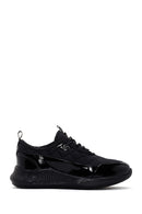 Women's Black Thick Soled Leather Sneaker | Derimod Women's Black Thick Soled Leather Sneaker | Derimod