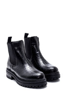 Women's Crocodile Patterned Chelsea Boots | Derimod Women's Crocodile Patterned Chelsea Boots | Derimod