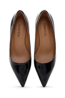 Women's Black Thin Heeled Leather Stiletto | Derimod Women's Black Thin Heeled Leather Stiletto | Derimod