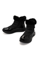 Skechers Women's Black Arch Fit Smooth - Cool Puff Patent Leather Thick Soled Boots | Derimod Skechers Women's Black Arch Fit Smooth - Cool Puff Patent Leather Thick Soled Boots | Derimod