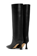 Women's Black Leather Heeled Boots | Derimod Women's Black Leather Heeled Boots | Derimod