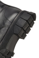 Men's Black Zippered Thick-Soled Leather Boots | Derimod Men's Black Zippered Thick-Soled Leather Boots | Derimod