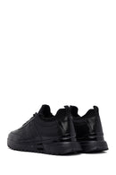 Men's Black Lace-Up Thick-Soled Leather Casual Sneakers | Derimod Men's Black Lace-Up Thick-Soled Leather Casual Sneakers | Derimod