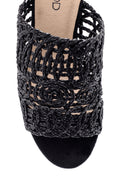 Women's Straw Look Heeled Slippers | Derimod Women's Straw Look Heeled Slippers | Derimod