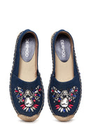Women's Blue Stone Espadrille | Derimod Women's Blue Stone Espadrille | Derimod