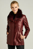 Emily Women's Leather Jacket | Derimod Emily Women's Leather Jacket | Derimod