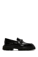 Erkek Siyah Tokalı Kalın Tabanlı Deri Casual Loafer | Derimod Erkek Siyah Tokalı Kalın Tabanlı Deri Casual Loafer | Derimod