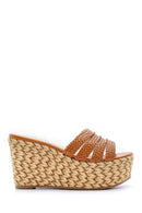 Women's Wedge Heeled Slippers | Derimod Women's Wedge Heeled Slippers | Derimod
