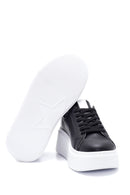 Women's Black Leather Thick Soled Sneaker | Derimod Women's Black Leather Thick Soled Sneaker | Derimod