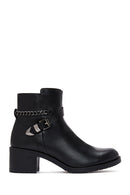 Women's Black Buckle Heeled Boots | Derimod Women's Black Buckle Heeled Boots | Derimod