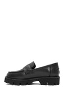 Kadın Siyah Taş Detaylı Deri Maskülen Loafer | Derimod Kadın Siyah Taş Detaylı Deri Maskülen Loafer | Derimod