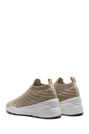 Kadın Bej Kalın Tabanlı Sneaker | Derimod Kadın Bej Kalın Tabanlı Sneaker | Derimod