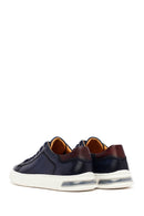 Erkek Lacivert Bağcıklı Deri Sneaker | Derimod Erkek Lacivert Bağcıklı Deri Sneaker | Derimod