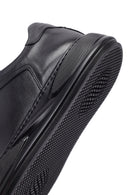 Men's Black Lace-Up Thick Sole Leather Sneakers | Derimod Men's Black Lace-Up Thick Sole Leather Sneakers | Derimod