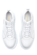 Women's White Leather Sneaker | Derimod Women's White Leather Sneaker | Derimod