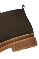 Men's Brown Nubuck Leather Boots | Derimod Men's Brown Nubuck Leather Boots | Derimod