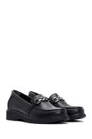 Women's Black Leather Comfort Loafer | Derimod Women's Black Leather Comfort Loafer | Derimod