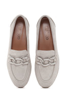 Kadın Bej Tokalı Süet Deri Casual Loafer | Derimod Kadın Bej Tokalı Süet Deri Casual Loafer | Derimod
