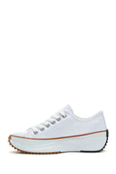 Kadın Beyaz Kalın Tabanlı Kumaş Sneaker | Derimod Kadın Beyaz Kalın Tabanlı Kumaş Sneaker | Derimod